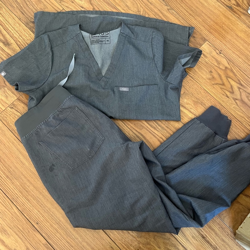 Figs Set Heather Gray - image 1